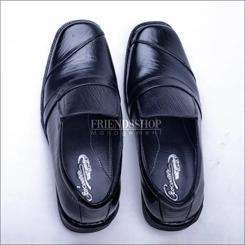 Crocodile-Sepatu Pantofel Pria Sepatu Formal Sepatu Kerja Kantor Sepatu Cowok Bahan Kulit Sapi Asli 2