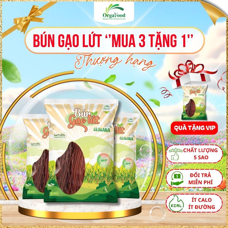 Bún gạo lứt túi 500G [MUA 3 TẶNG 1] Eatclean, ăn thực dưỡng, healthy, ăn chay