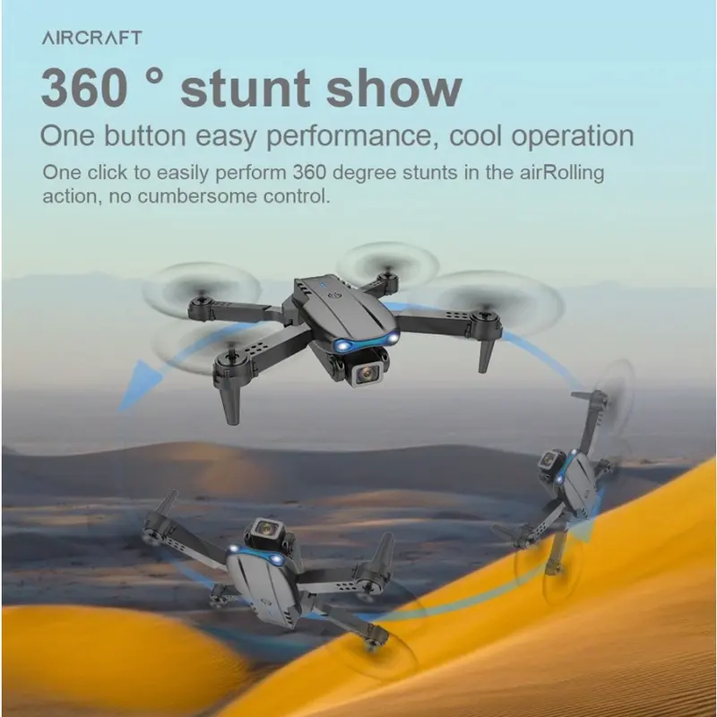 DRONE E99 K3 PRO 4K HD DUAL KAMERA MURAH - double camera Remote 4