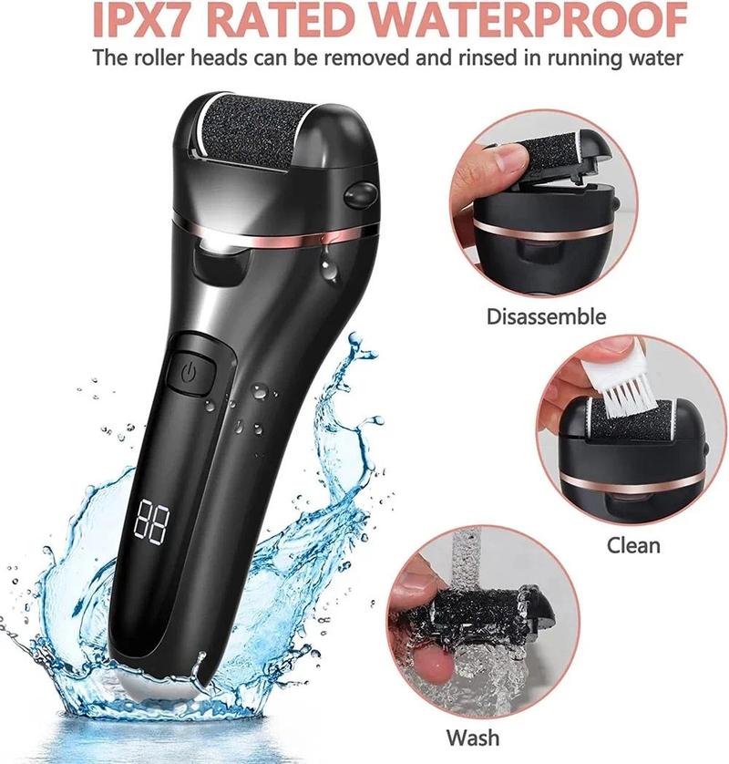 Product Introduction of Electric Foot File Callus Remover Professional Foot Grinder Pedicure Machine Tools Rechargeable Heel Cracked Dead Skin Scrubber 11