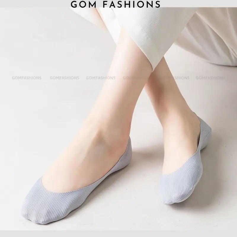 Combo 5 đôi tất lười nữ đệm cao su chống tuột gót GOMTAT, vớ hài mang giày búp bê - BUB-KOL-1302-CB5 8
