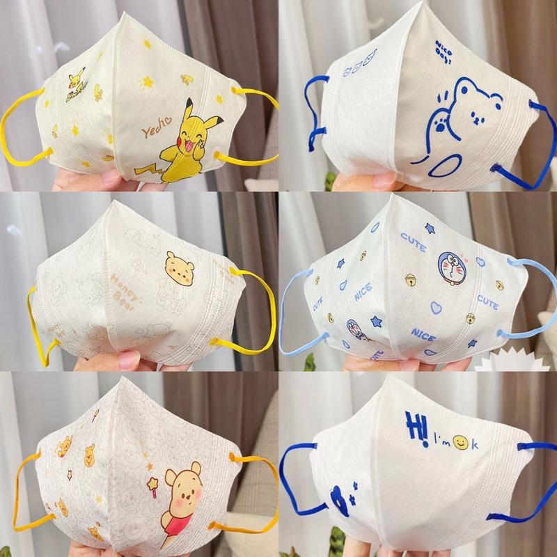3 Size 0-8 Tuổi [ Combo 50 Cái ] Khẩu Trang 3D Hoạ Tiết In Hình Dễ Thương 3 Size Cho Bé (Từ 6-25Kg) Vải Lụa Mềm Mịn