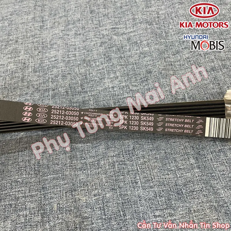 Dây cruroa tổng chính hãng Hyundai grand i10 2014 - 2019 / 4 máy - 5PK1230 - Mã PT: 2521203050 1