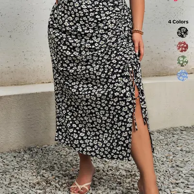 Selected Floral Midi Skirt Plus Size TikTok Shop