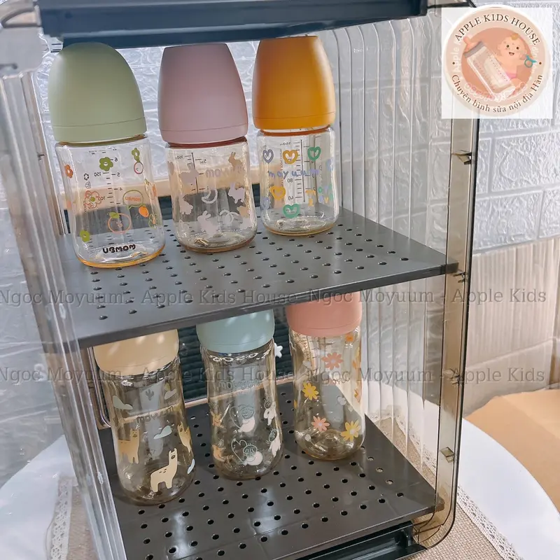 Tủ đựng bình chất liệu nhựa Acrylic cao cấp -NGOC APPLE KIDS 4