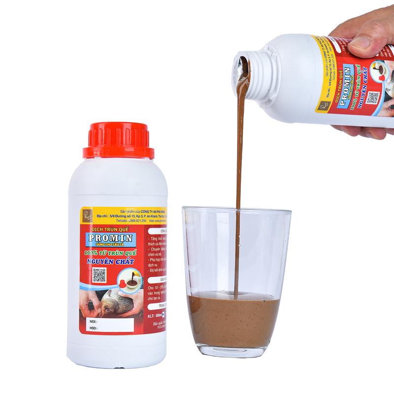 Product Introduction of Dịch trùn quế promin dùng câu cá chai 500ml Fishing Bắt Cá Đi Câu Ca Fish 2