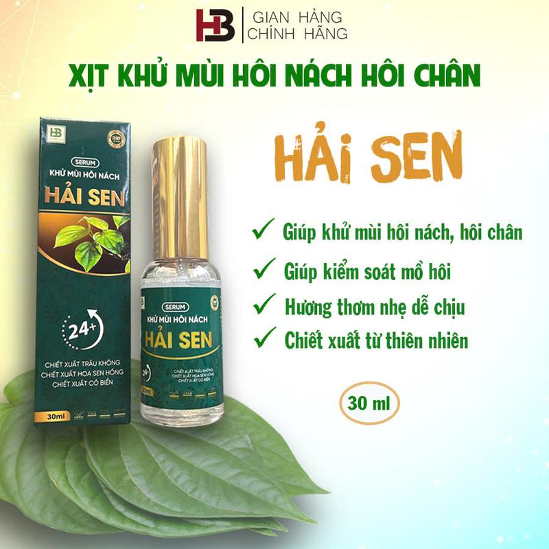 Xịt Khử Mùi Hải Sen Giúp Khử Mùi Hôi Nách Hôi Chân Dành Cho Cả Nam Và Nữ 30ml - Xịt Thơm Dịu Nhẹ