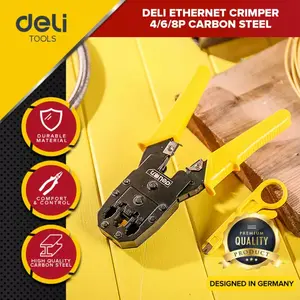 Deli Ethernet Crimper / Tang Crimping 3in1 4P 6P 8P RJ45 RJ11