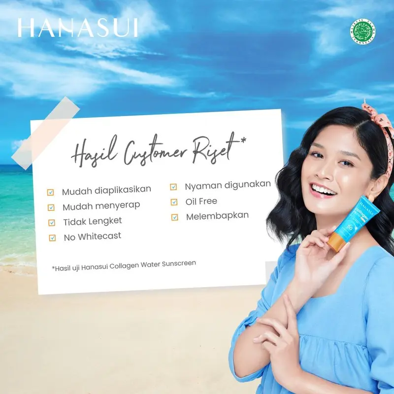HANASUI Collagen Water Sunscreen SPF 50   BPOM 4