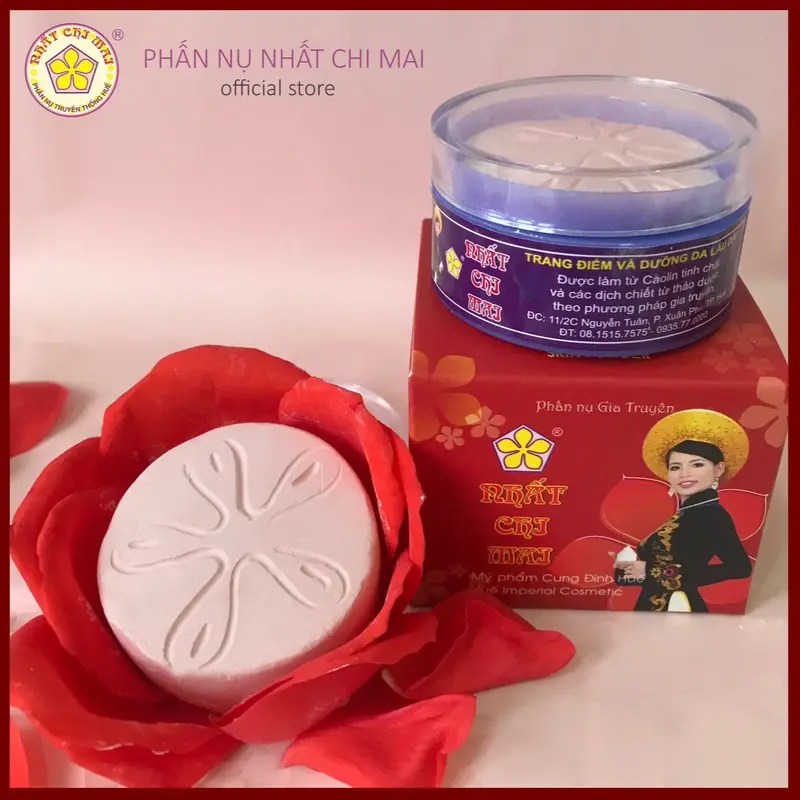 Phấn Nụ Hỗn Hợp Cao Cấp NHẤT CHI MAI TT3 15g - Phấn phủ trang điểm, ngừa mụn và dưỡng da dành cho mọi loại da 6
