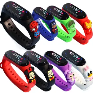 Jam Tangan Elektronik Tahan Air Motif Karakter Anak Laki-laki Perempuan LED Minimalis Gelang JT057