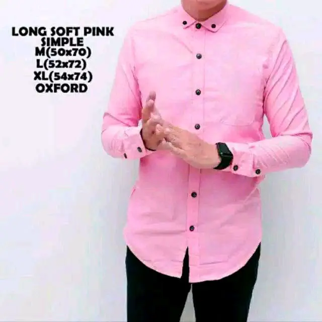 KEMEJA POLOS PRIA LENGAN PANJANG DISTRO HITAM Baju Formal Kancing Katun Kerah Santai Simple Standar 6