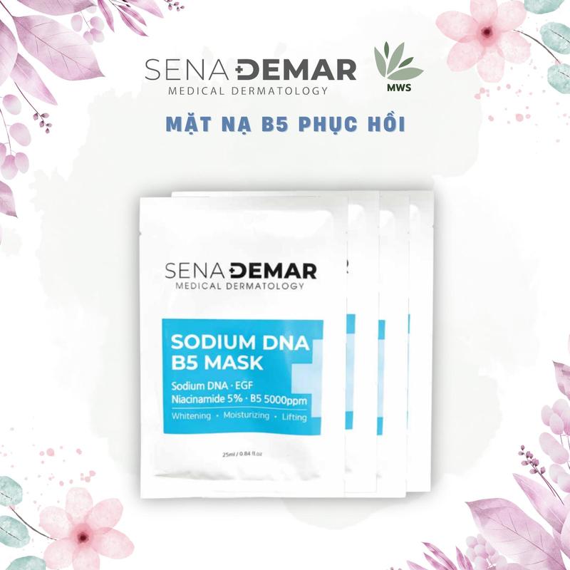 COMBO 5;10;20 MIẾNG Senademar - Miếng Mặt nạ sodium DNA B5 mask cấp ẩm phục hồi