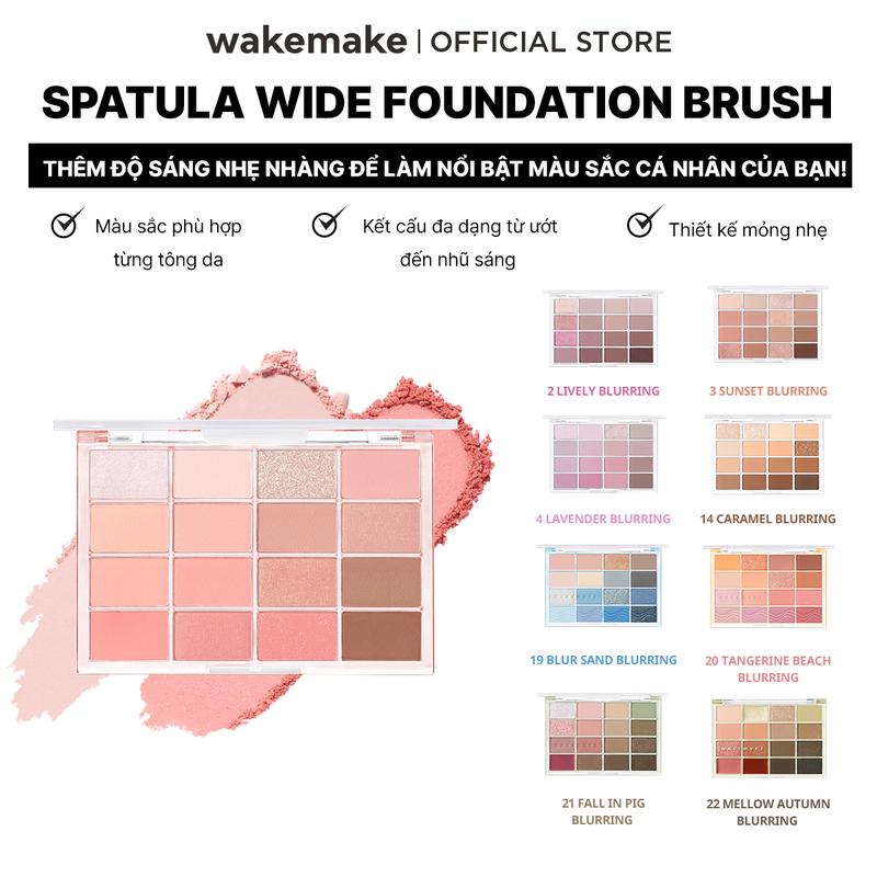 Bảng phấn mắt 16 ô wakemake Soft Blurring Eye Palette 14g tự nhiên cuốn hút