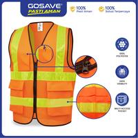 Gambar (Promo Eksklusif) GOSAVE Safety Vest 4 Line Mekanik Rompi Kerja Resleting Parkir Reflektif Scotlight Hijau Orange Proyek - GREEN dari Gosave Official Kota Tangerang 1 Tokopedia