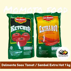 Delmonte Saus Tomat / Saos Sambal Extra Hot Chili 1kg Ketchup Pouch 1000 gr