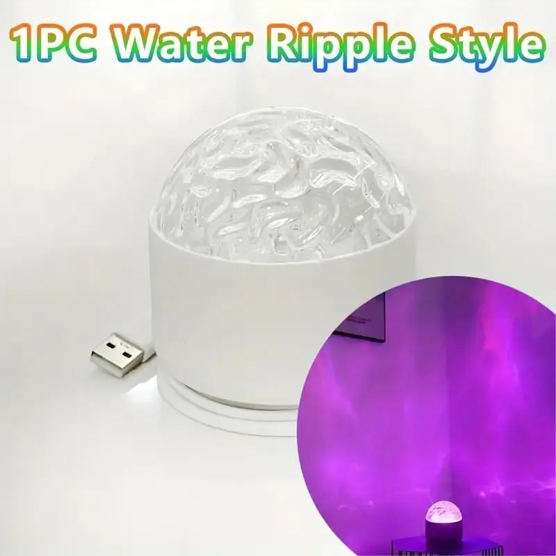 Water Ripple & Aurora Projector Light, 1 Count LED Starry Night Light with Remote Control, Decorative Light for Bedroom, Living Room, Party, Birthday, Audio 6