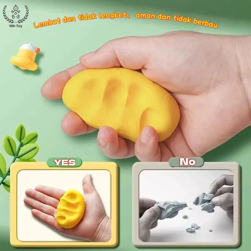 Clay Mainan Anak Isi 12 Pcs Clay Polymer Jumbo Isi 12 Warna Mainan Slime Lilin Platisin DIY Clay untuk kreatifitas anak 1
