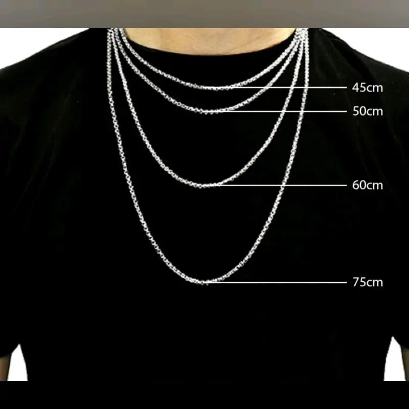 Kalung Titanium Model Cipiran Silver Pria Wanita 3