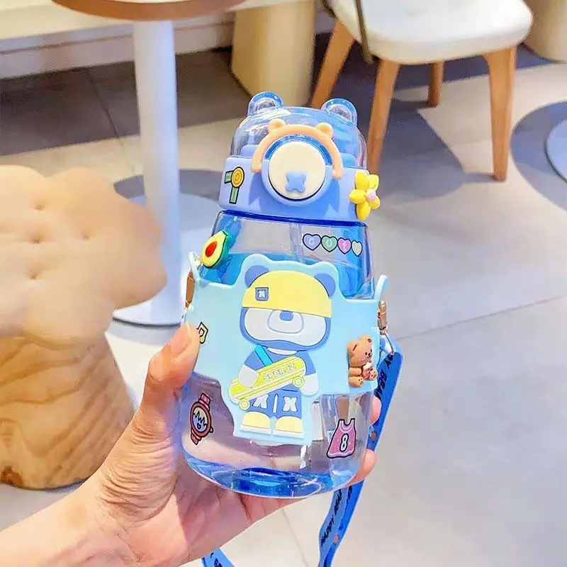[BS] Botol Minum Anak Sekolah SD TK Free Stiker 2D dan 3D Korea Lucu / Bottle Drink 600ml BPA Free 130 6