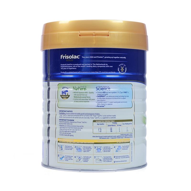 Sữa Frisolac Gold Pro số 2 cho bé 6-12 tháng 800g 4