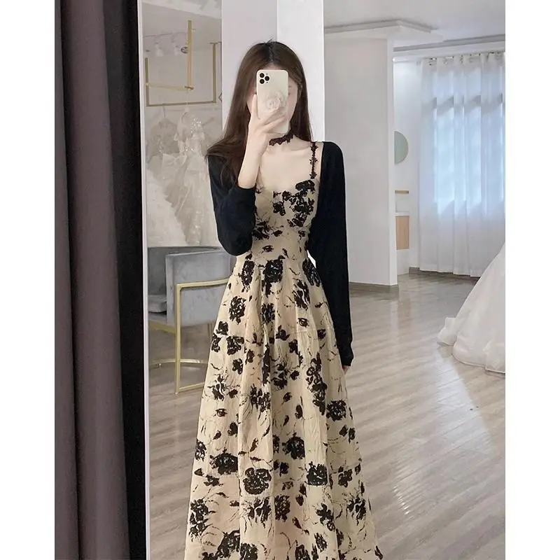 French Style Small Waistcoat Ice Silk Knitted Sun-Proof Cardigan Women's Thin Cape Summer Suspender Skirt Outer Tops Blouse Knitwear Womenswear Lingerie Comfort Floral Spaghetti Strap Sleeveless