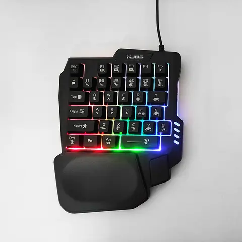 Bàn phím gaming Led 7 màu siêu nhỏ gọn sử dụng cho máy tính và điện thoại Hạng mục ban phim