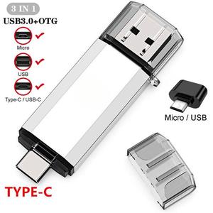 2TB  Type-C U drive 3in1 OTG high-speed USB drive 1TB 512GB 256GB 128GB 64GB storage stick free Micro adapter mini USB drive