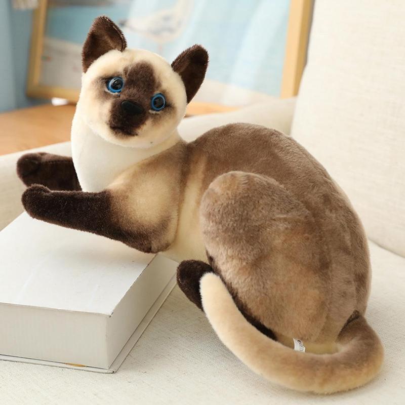 Simulation Cat Plush Toy Simulation Cat Realistic Short Plush Doll Doll Cat F8F6 3