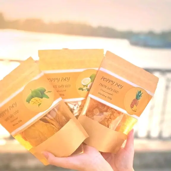 Combo 3 bịch sấy dẻo (Xoài, Thơm, Vỏ bưởi) Ăn Vặt 1