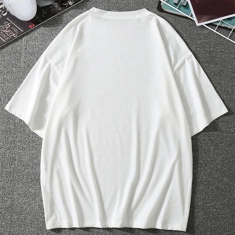 Men Tshirts Graphic Streetwear Hip Hop Goth Summer Y2K Print Harajuku Short Sleeve Cotton Tops Tees Oversized T-Shirt Clothing 1