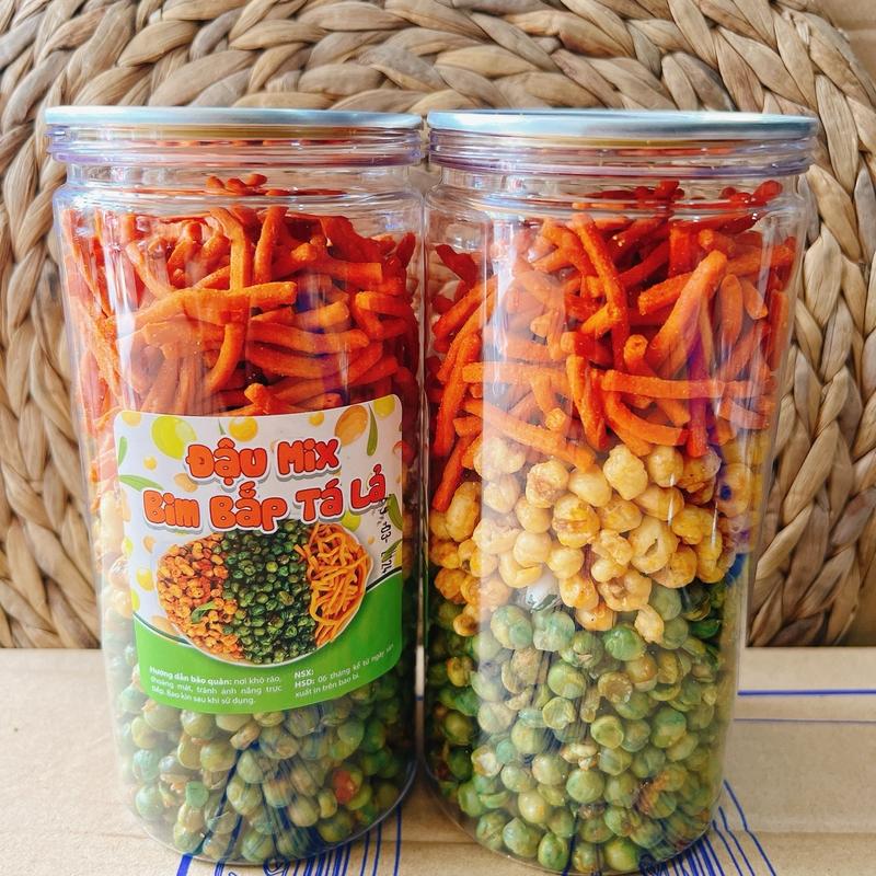 Đậu mix bimbim bắp tá lả hộp 380gr đồ ăn vặt haovosnack Food bim