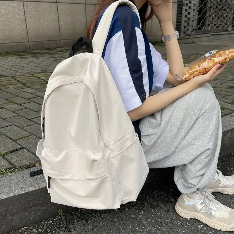 Ba Lô MUJI, Dành Cho Sinh Viên Đại Học Nữ, Phong Cách Hàn Quốc, Ins, Dung Lượng Lớn, Thiết Kế Đơn Giản, Màu Trơn Thích Hợp Cho Học Sinh Trung Học Và Trung Học, Được Thu Thập Bởi 1212 Người, Năm 2025