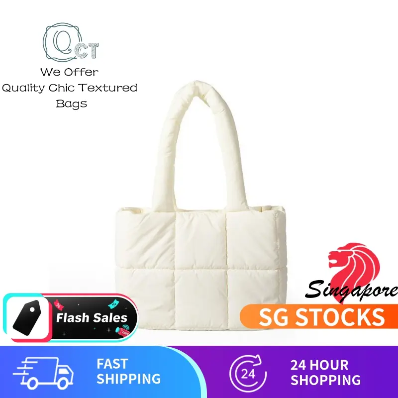 Autumn and winter new shoulder diamond lattice Tote bag lightweight nylon down cotton handbag phonebag s g