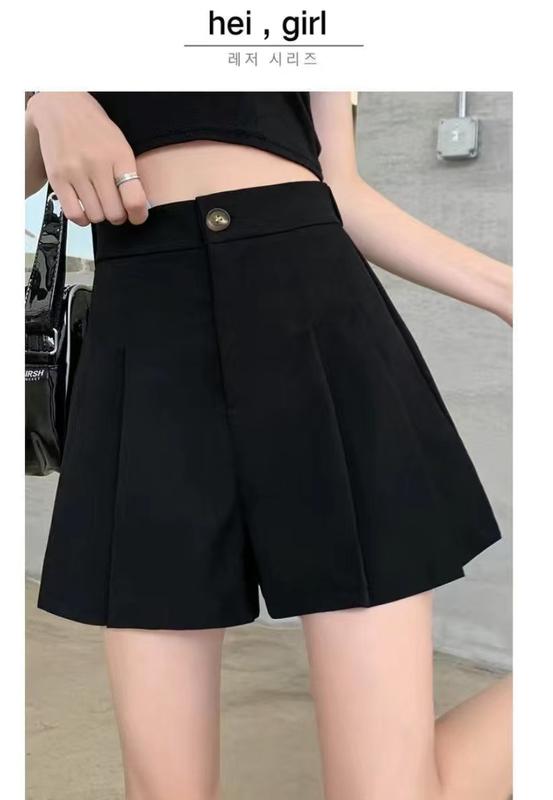 Product Introduction of Fat Girl Wide Leg Pants in Stock 2024 Summer plus Size Plump Girls Pleated Shorts High Waist Outer Wear A-line Wide Leg Pants Small Casual Hot Pants 22