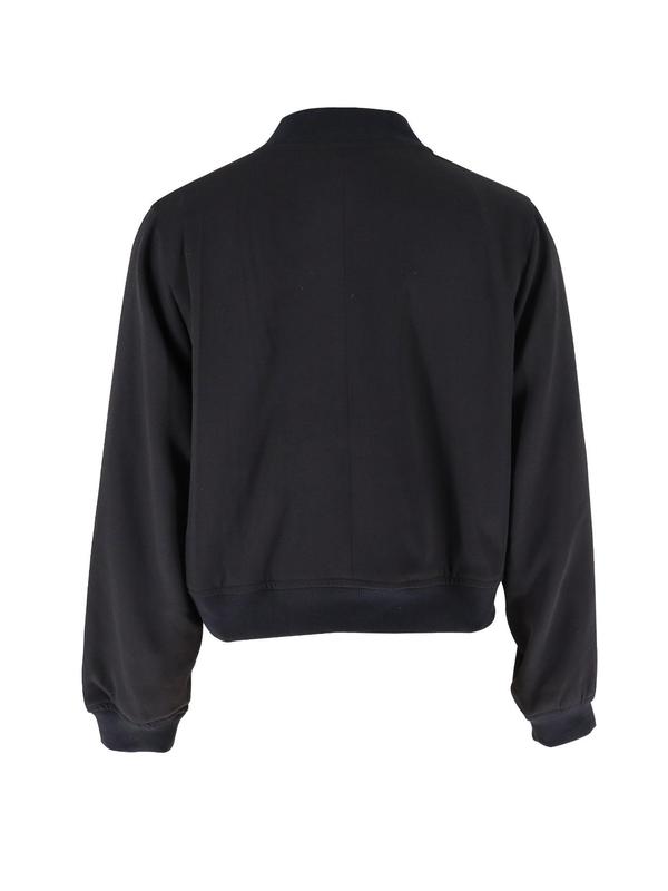 Women's Plain Flap Pocket Crop Bomber Jacket, Designer Jacket, Casual Comfort Long Sleeve Button Front Varsity Jacket, Lady Outerwear for Daily Wear, Womenswear, Coat, Winter Top, Longsleeves Tops for Women, Womenswear 4