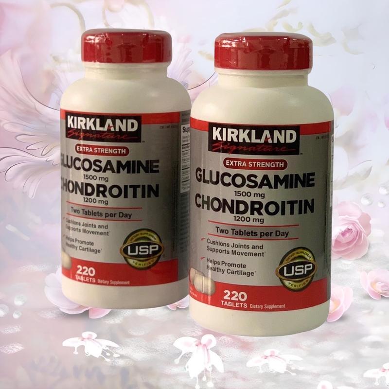( Hộp 220Viên) MH , Viên uống Kirkland Glucosamine 1500mg + Chondroitin 1200mg  - Mỹ, hỗ trợ sức khỏe xương khớp