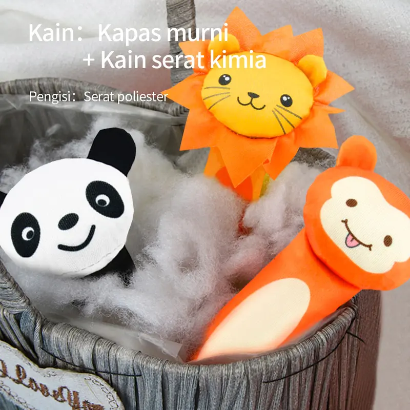 LAKOE Boneka rattle bayi doll toys mainan anak stik hewan animal binatang 4