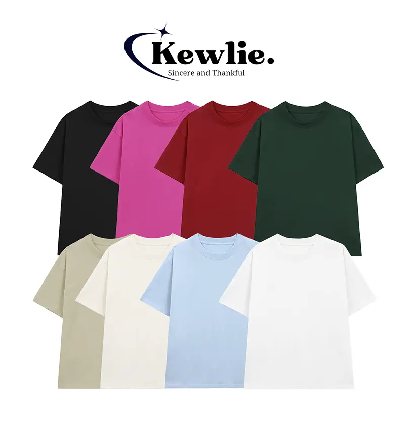 [GIÁ TRẢI NGHIỆM] Áo Thun Trơn 100% Cotton 250gsm KEWLIE Full Color Cổ Tròn Nam Nữ Shirt