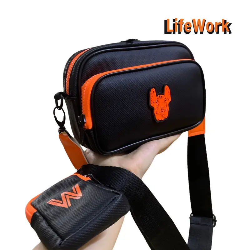 Tưng bừng SALE TẾT - MUA 2 TẶNG 1 - Túi Đeo Chéo Nam Nữ Thời Trang Màu Đen Vải Chống Nước Size 21 x 15 x 8cm - WIN BAG SAI GON 7