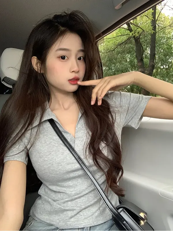 Áo Thun Babytee Nữ Cổ Polo CHIDORI Ôm Body Cotton Co Giãn Thoáng Mát - Size S (1m50-1m62) (40-53kg) (V1: 70-85) Women - Top 5