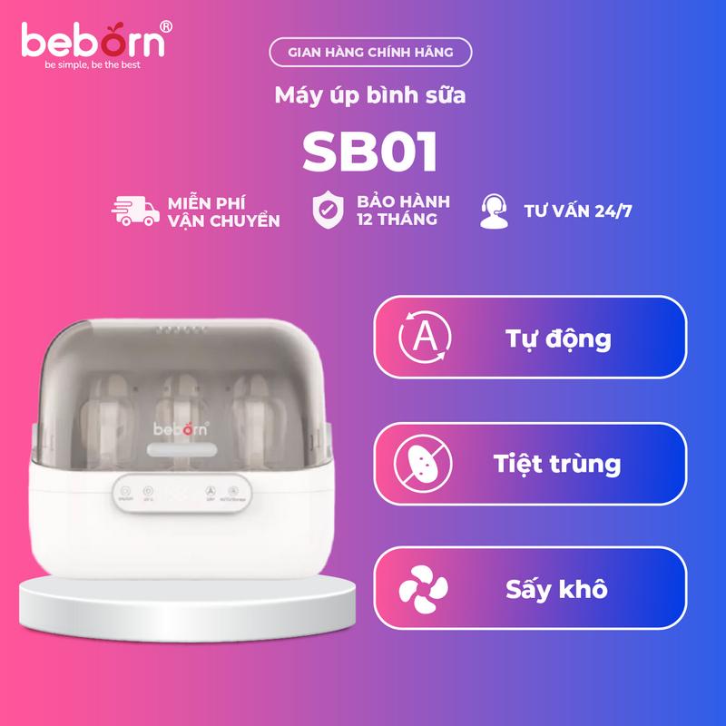    BEBORN    Máy úp bình sữa tiệt trùng UVC sấy khô và bảo quản SB01 - SB01HB 