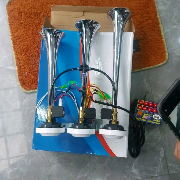 kèn 3 loa inox điện 12v-24v 0