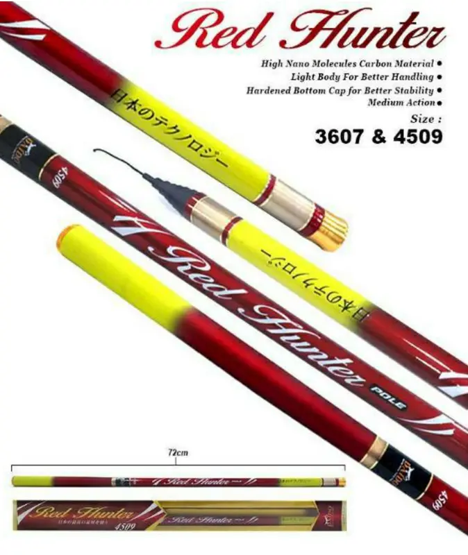 Joran Pancing Carbon Kevlar Kaku Tegek Daido Red Hunter 360. 450 0