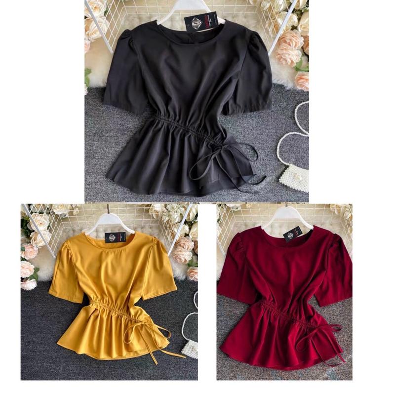 Áo rút dây peplum Big size dành cho khách ngoại cỡ từ 60-90 ký