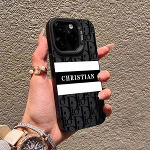 Christian Diseño Lujoso y Sencillo Funda para iPhone 15 16 11 14 Pro Max XR 13 12 Pro 7 8Plus SE X Xs Max Carcasa Elegante