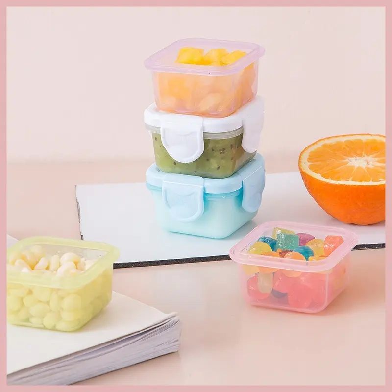 Mini Fresh-keeping Box Food Grade Thickened Sealed Baby Food Box Children's Household Storage Box Jam Packaging Box