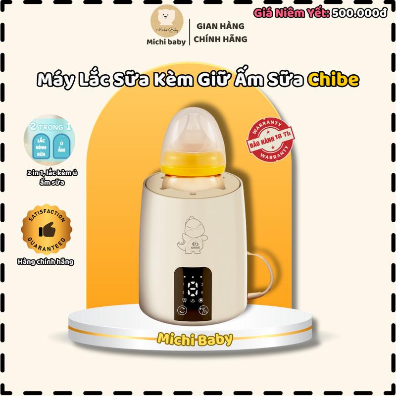 Michibaby - Máy Lắc Bình Sữa Ủ Ấm Tự Động CHIBE máy pha sữa cho bé xoay 360 độ đảo chiều làm tan sữa hoàn toàn- Michi Baby MC541