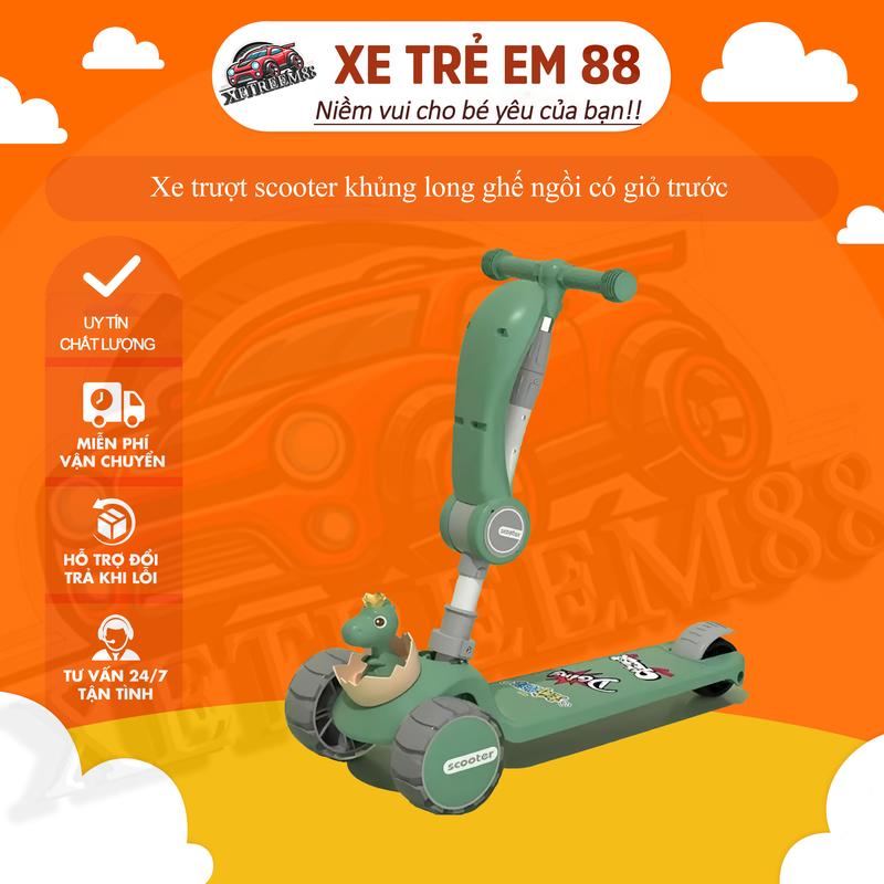 Xe trượt scooter khủng long ghế ngồi có giỏ trước Đồ Chơi Toys xedien can xe dien xe can self balancing  scooters scooter  mini xe kickboard  điện escooter xe điện  drift