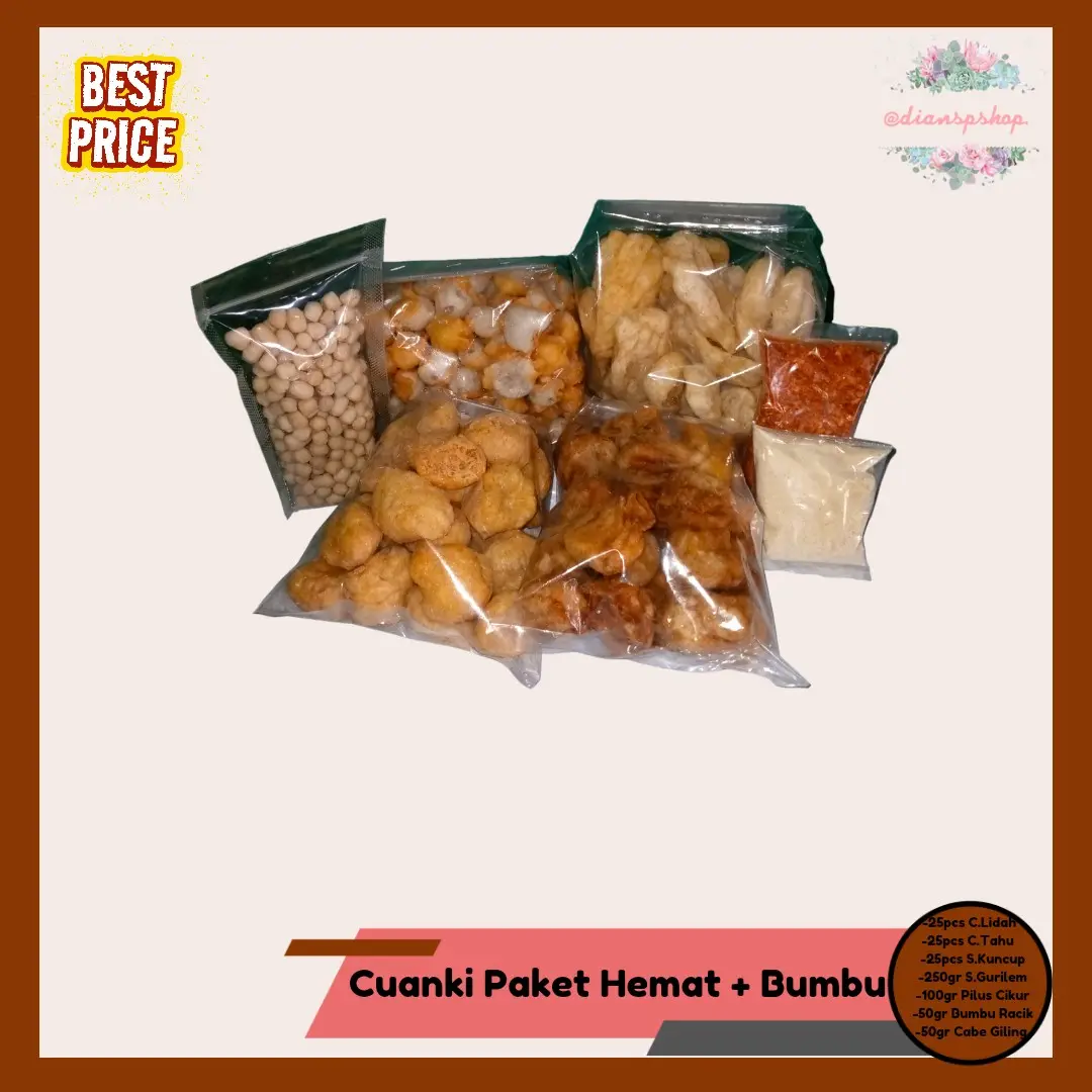 Cuanki Paket Hemat 5 lengakap dengan Bumbu Aneka Toping Boci dan seblak Food